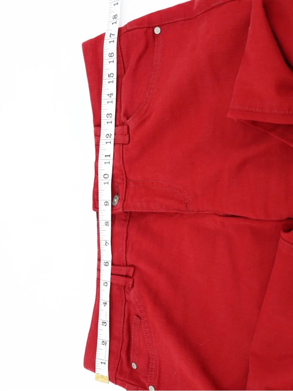 Tommy Hilfiger Red Bootcut Jeans Mid Rise Stretch Cotton Flare‎ Size 10